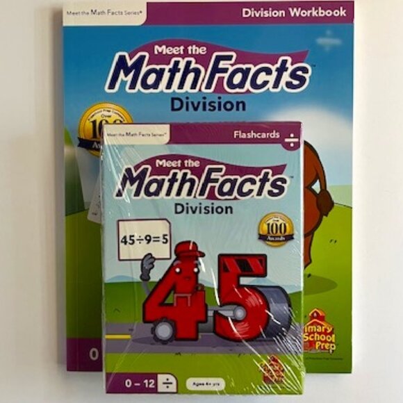 *NEW Meet the Math Facts Division Workbook and Flashcards - Picture 1 of 11